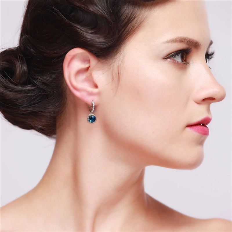 Blue Crystal Earrings