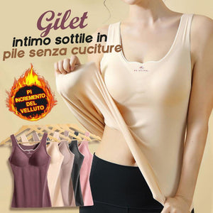 Gilet intimo sottile in pile senza cuciture