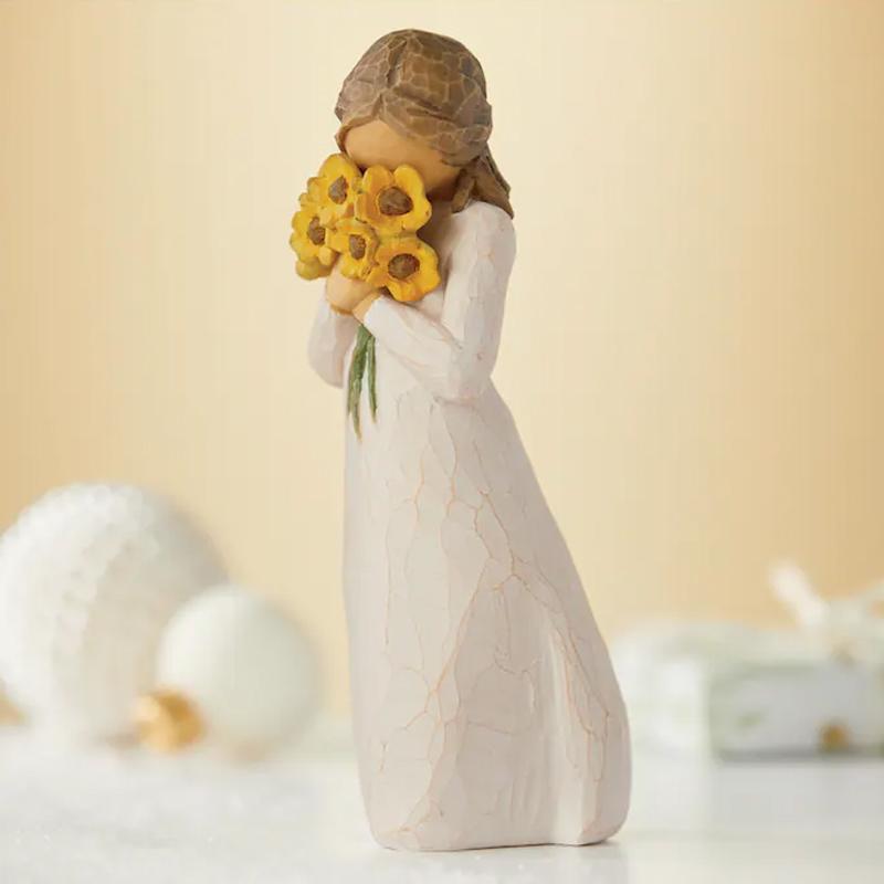 Ornamenti di figure con bouquet di fiori