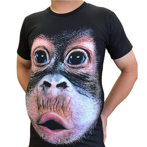 T-shirt divertente scimmia per gli uomini